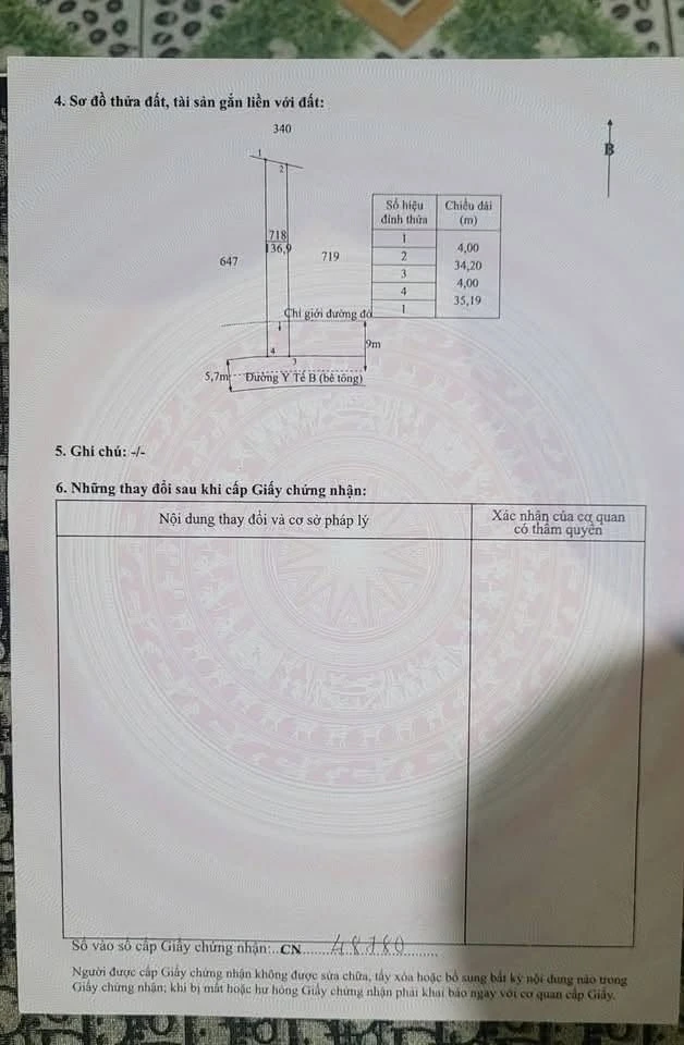 Bán đất nền 113m2 mặt tiền Kênh Huỳnh Thị Luông, Mỹ Lộc 750 triệu - Ảnh thu nhỏ 4
