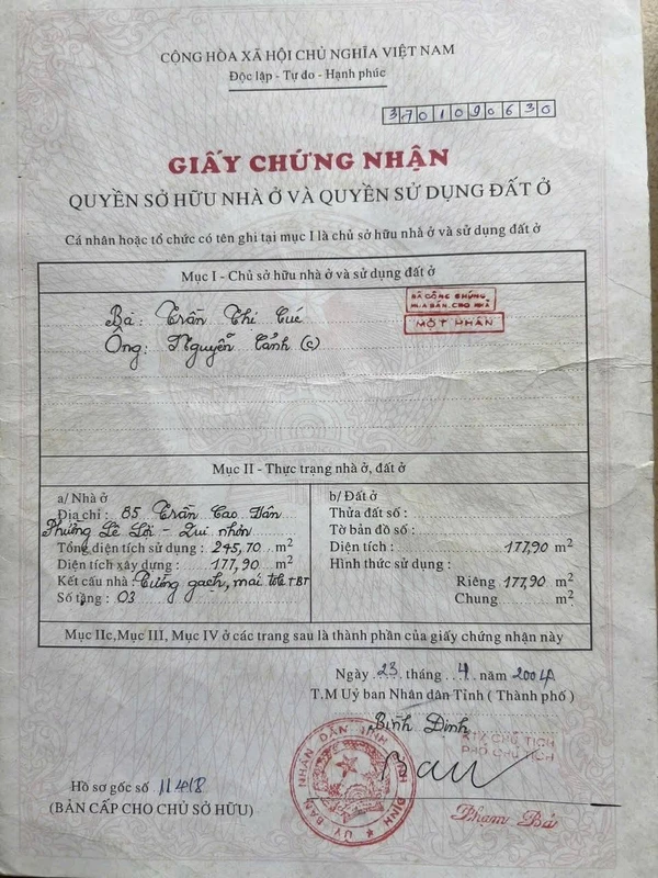 Bán nhà mặt tiền 175m2 đường Trần Cao Vân, gần biển 15 tỷ