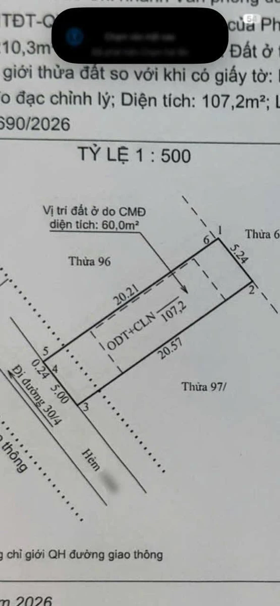 Bán đất hẻm Đường 30/4, P.11, Quận 11, 107m2 - Ảnh thu nhỏ 3
