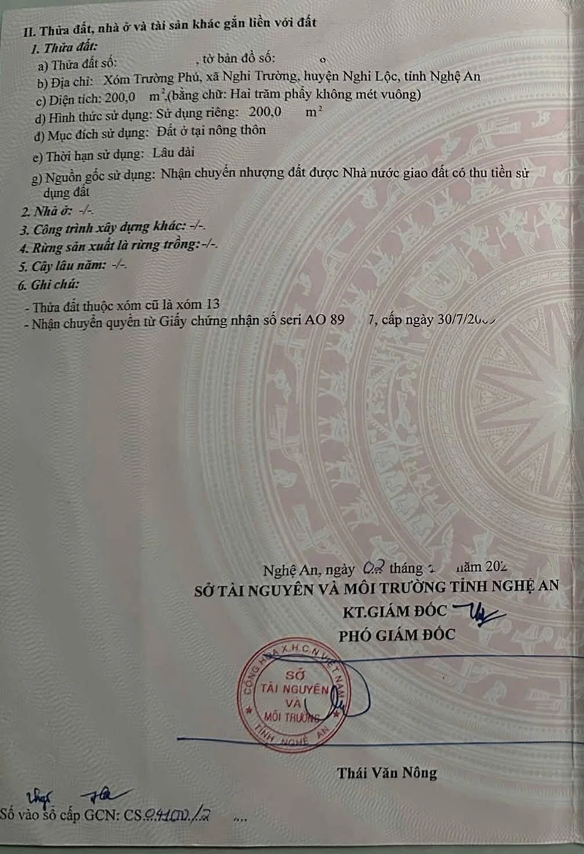 Bán đất 200m2 gần Đại học Vinh CS 2, Nghệ An - Ảnh thu nhỏ 2