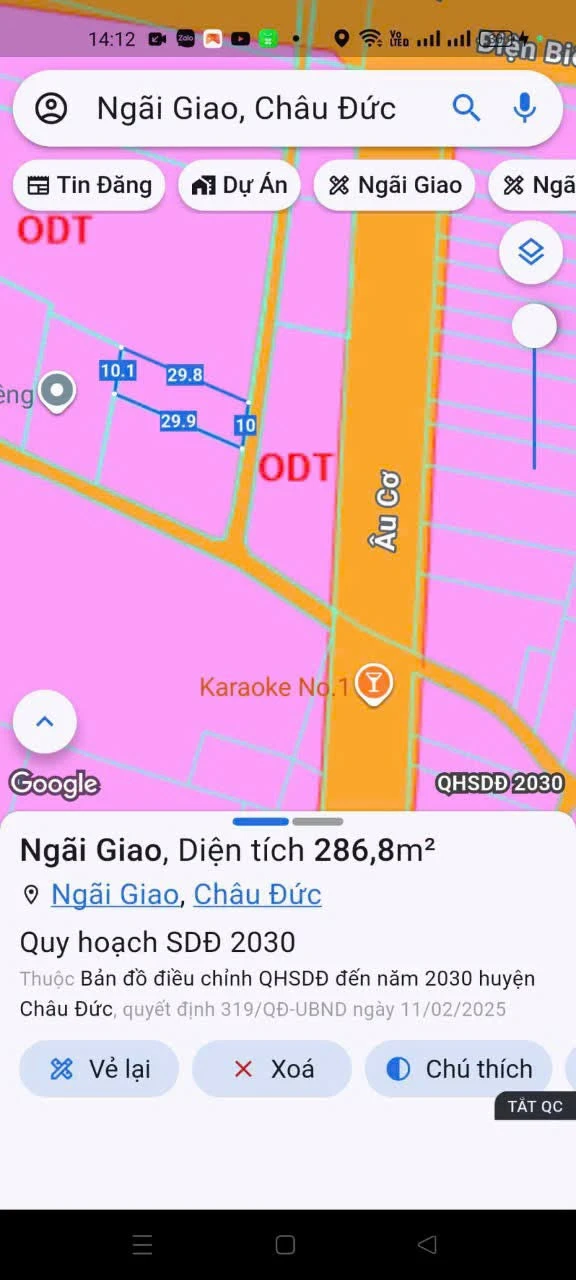 Bán đất 300m² Âu Cơ Châu Đức Bình Chánh 2 tỷ - Ảnh 1