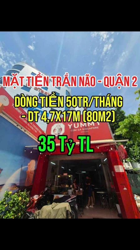 Bán nhà mặt tiền Trần Não 80m² 5 tầng, giá 35 tỷ, Quận 2