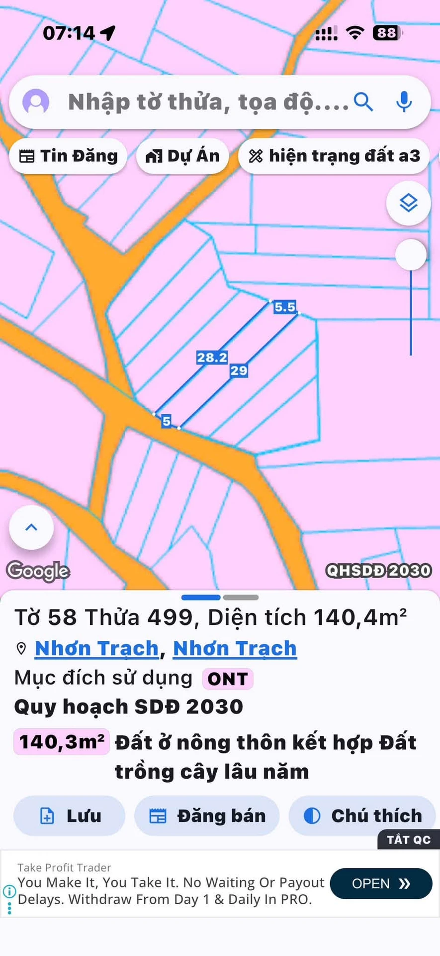 Bán đất 140m² Phước Thiền, Nhơn Trạch, Đồng Nai - Ảnh 1