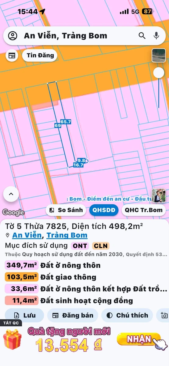 Bán đất mặt tiền Phùng Hưng An Viễn, 462m2, kinh doanh - Ảnh thu nhỏ 4