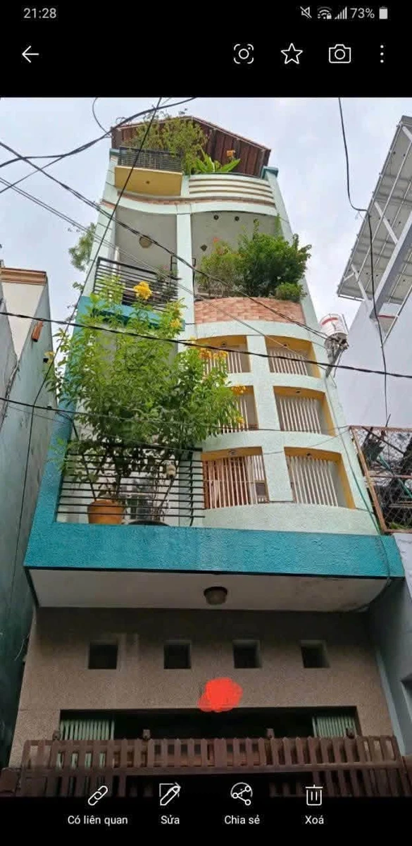 Bán nhà hẻm 4 tầng 5PN 59m² Lê Văn Sỹ Quận 3 - Ảnh 1