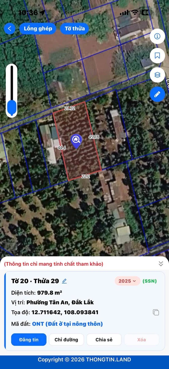 Bán đất hẻm 1 sào Dã Tượng gần EcoCity 990m2 - Ảnh thu nhỏ 2