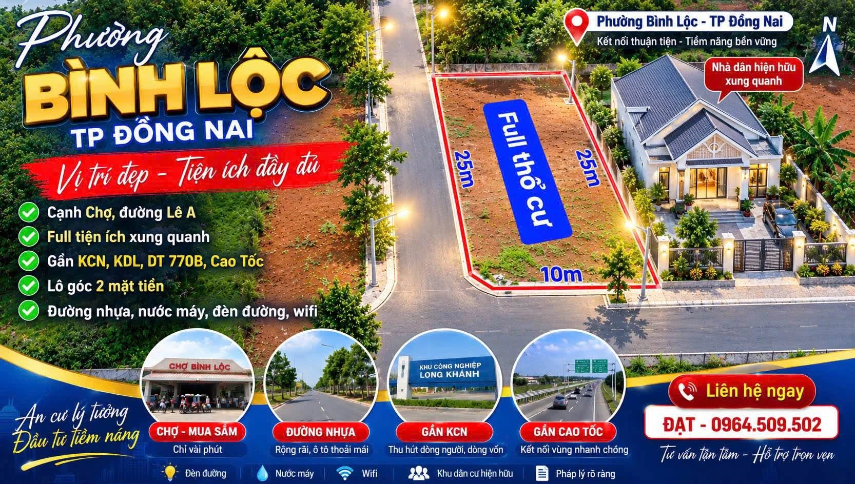 Bán đất thổ cư Bình Lộc, Long Khánh 250m², 2 tỷ - Ảnh 1