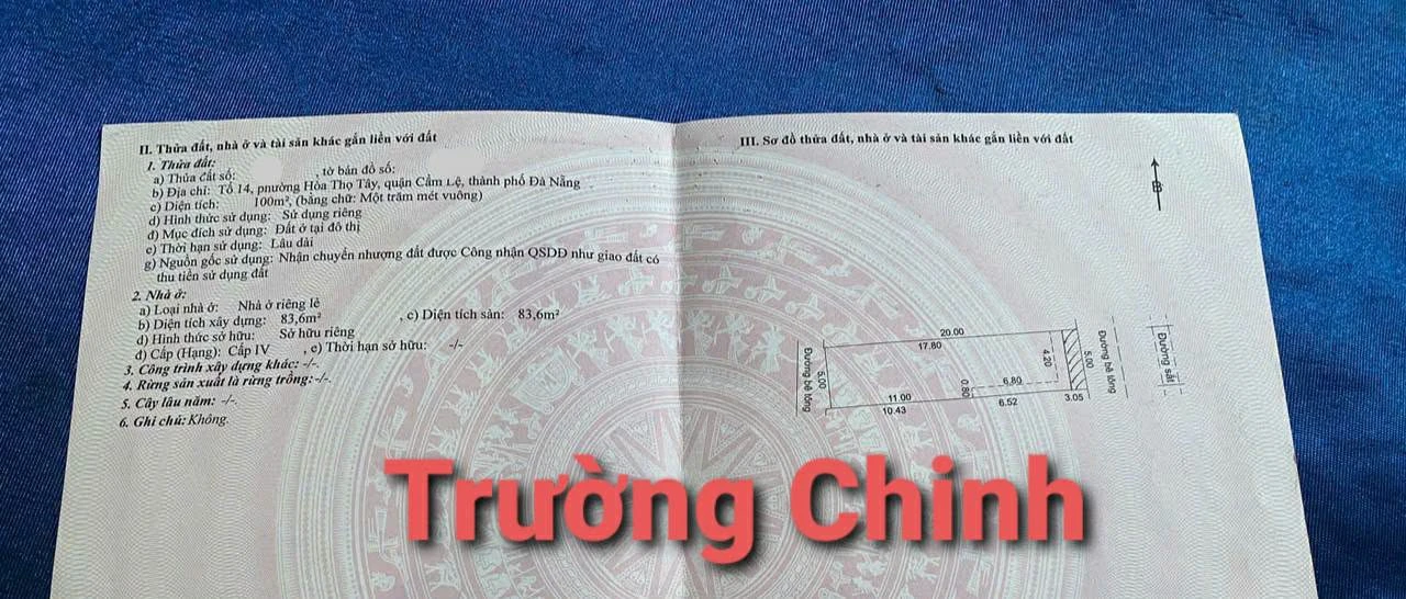 Bán nhà cấp 4 mặt tiền Trường Chinh 100m² Đà Nẵng 3,9 tỷ - Ảnh 1