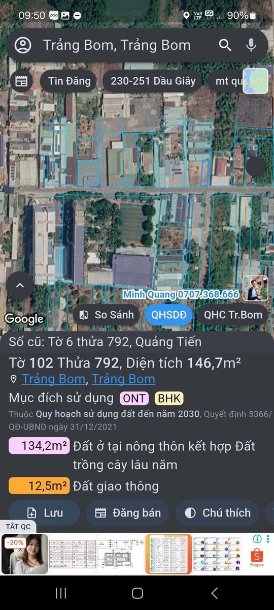 Bán đất mặt tiền góc 6x24m (144m²) Trảng Bom 2,75 tỷ - Ảnh thu nhỏ 2