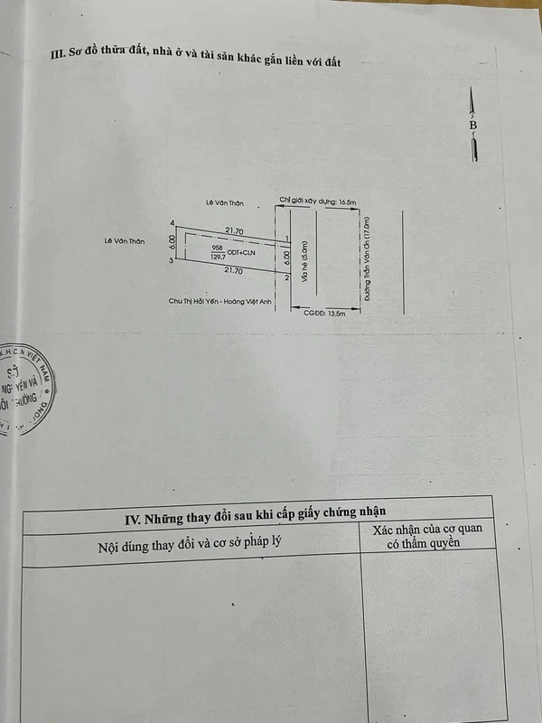 Bán đất mặt tiền Trần Văn Ơn, Thủ Dầu Một, 130m² - 13 tỷ
