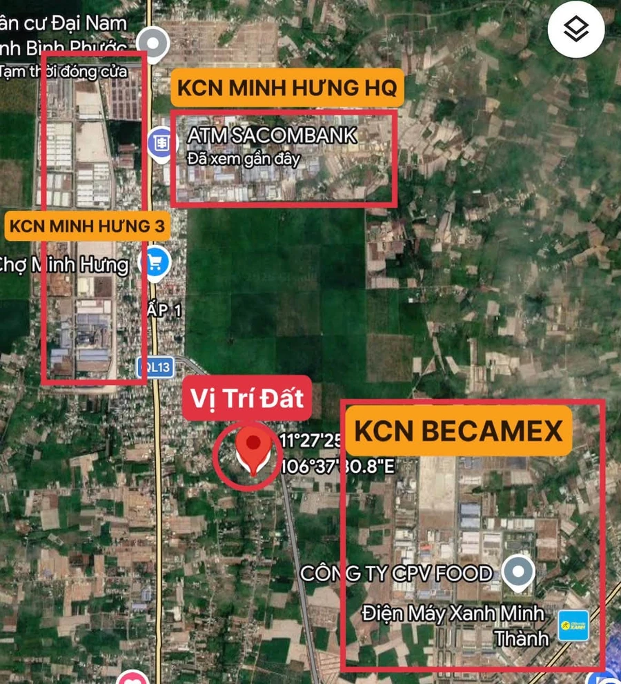Bán đất 100m2 Đường Số 22 Minh Hưng, Bình Dương - Ảnh 1