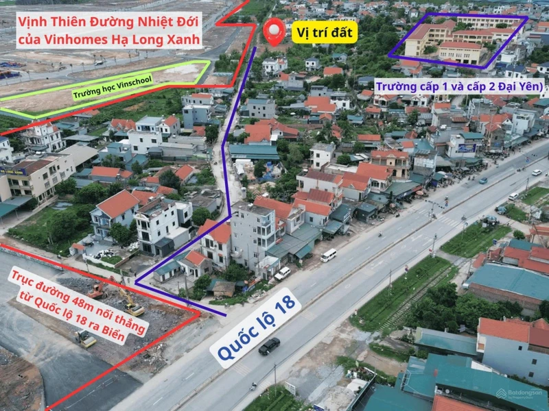 Bán lô đất nền sát Vin Hạ Long Xanh chỉ 1,815 tỷ/lô. Cam kết mua lại 130%. Cho thuê ngay 16tr/tháng
