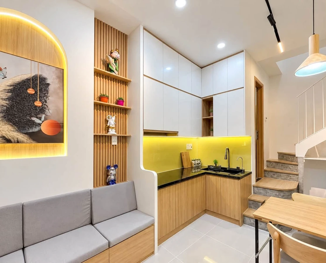 Bán nhà 1 trệt 1 lầu nở hậu 2PN 2WC gần ngã tư Hàng Xanh, Bình Thạnh - Ảnh thu nhỏ 3