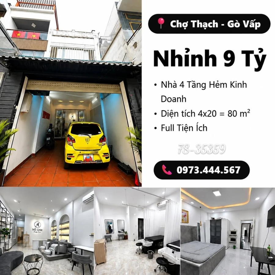 Bán nhà 5 tầng 80m2 hẻm 8m Phạm Văn Chiêu, Gò Vấp, giá nhỉnh 9 tỷ - Ảnh 1