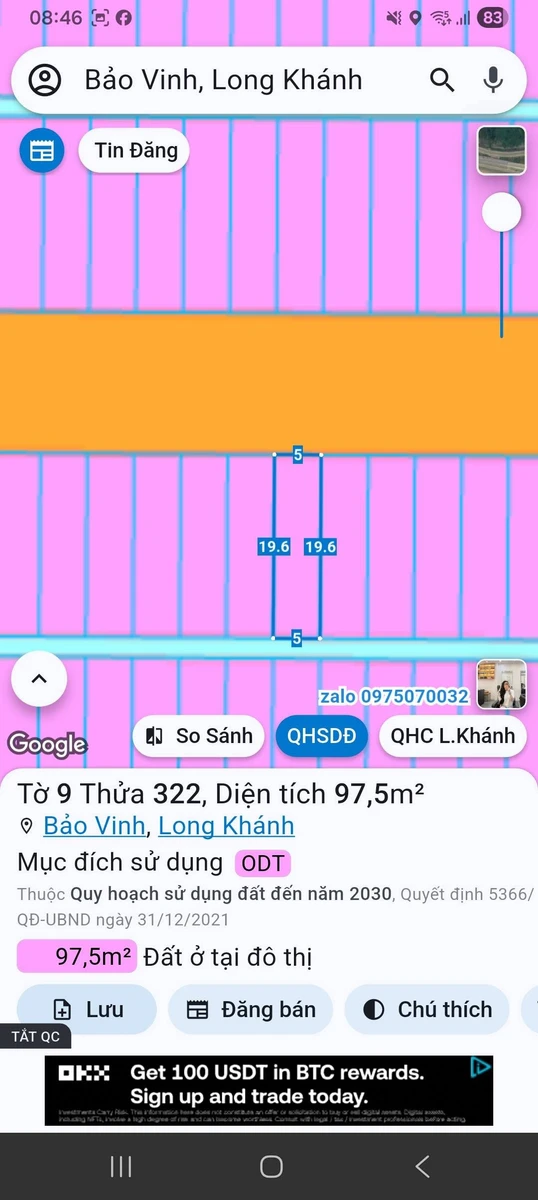 Bán 2 nền đất liền kề Long Khánh 98m² 1 tỷ 900 triệu - Ảnh thu nhỏ 2