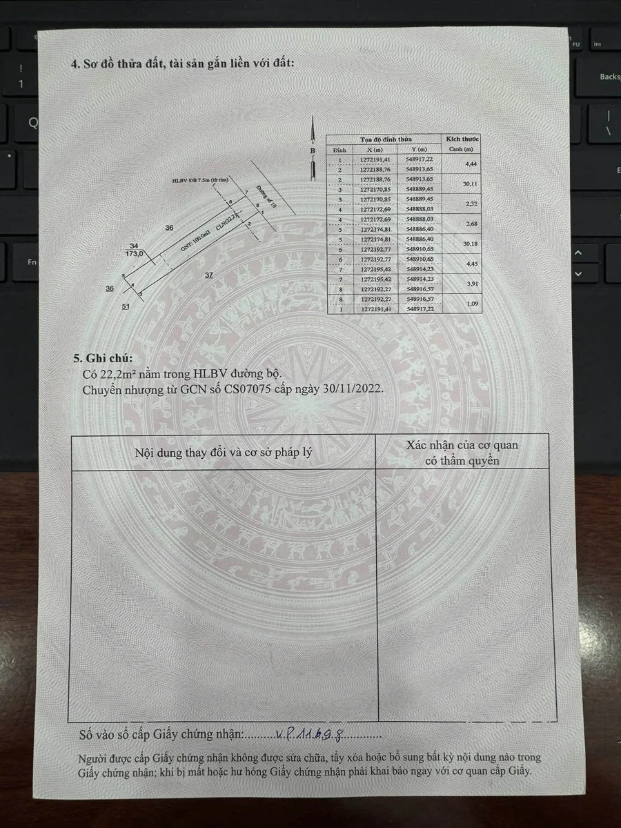 Bán đất mặt tiền đường số 10 Minh Thắng, 172,5m2 (100m2 thổ cư), giá 560 triệu - Ảnh thu nhỏ 4