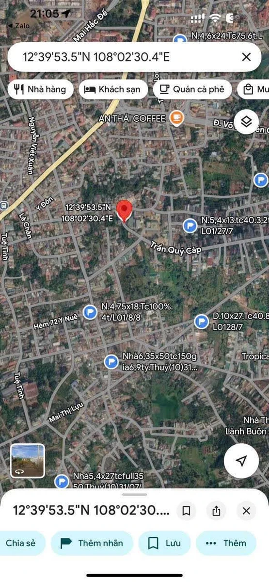 Bán đất thổ cư 100% đường Trần Quý Cáp, Buôn Ma Thuột, 5x15,6m giá 2,75 tỷ - Ảnh thu nhỏ 4