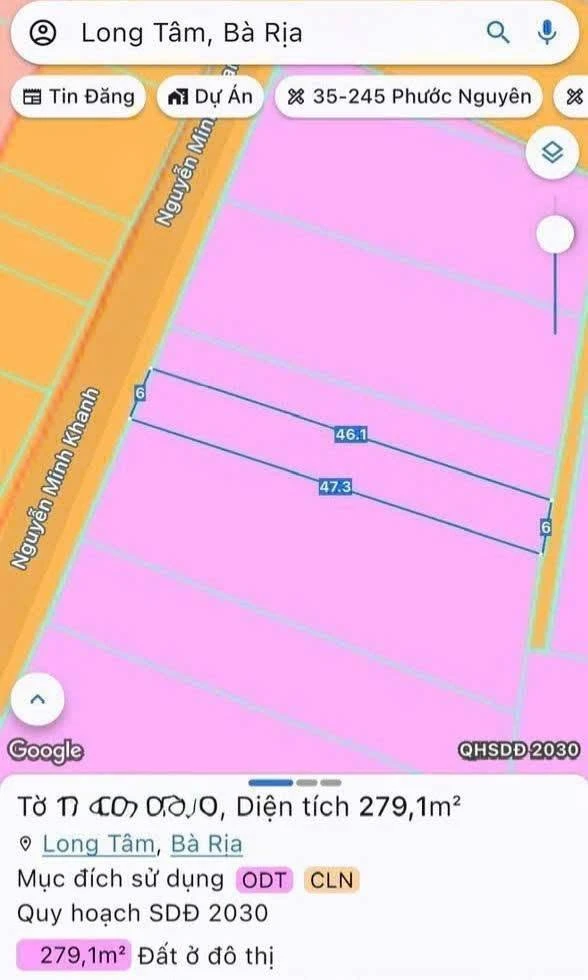 Bán đất nhà vườn mặt tiền Nguyễn Minh Khanh 279m², P. Long Tâm, TP. Bà Rịa, 4,38 tỷ - Ảnh thu nhỏ 4