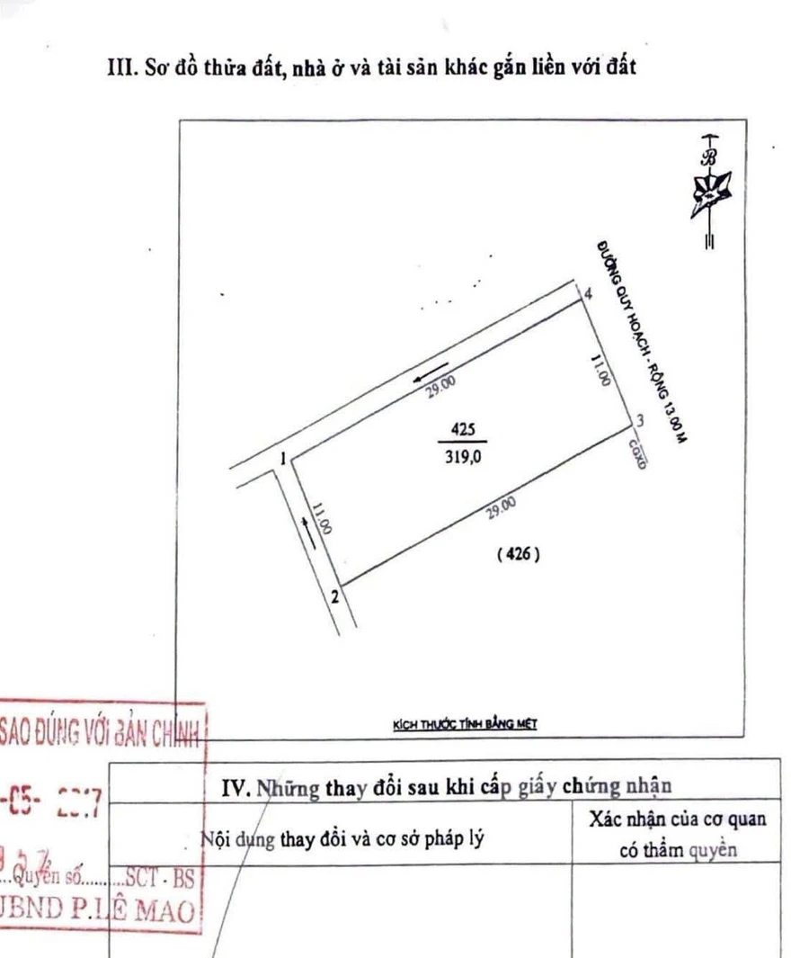 Bán đất biệt thự Quán Bàu 320m² mặt tiền 11m - Ảnh 1