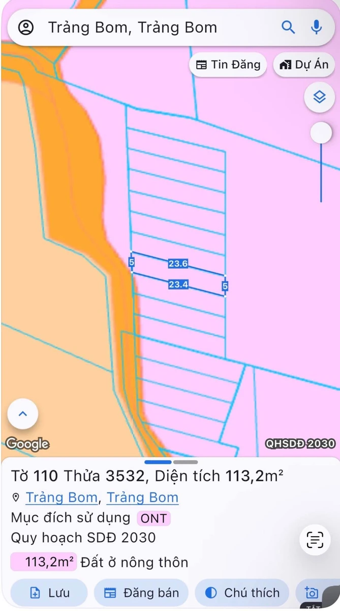Bán lô đất 115 m² Trảng Bom, Bình Dương - Ảnh 1