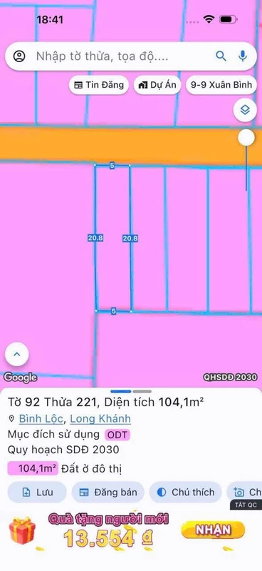 Bán đất Long Khánh Suối Tre 104m² - 1 tỷ 400