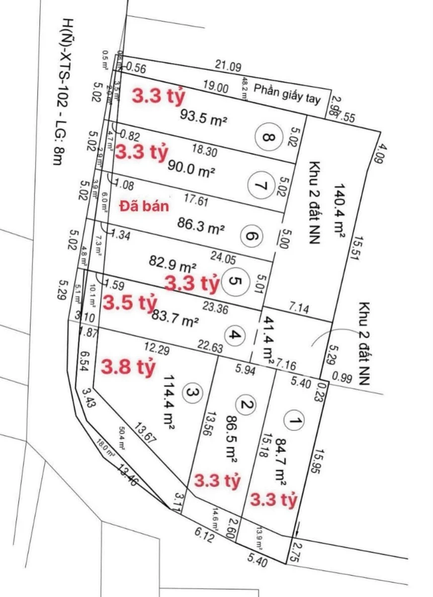 Bán đất 7 lô đường Lê Thị Kim, Xuân Thới Sơn, Hóc Môn giá 3,3 tỷ - Ảnh thu nhỏ 2