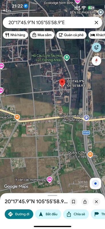 Bán đất nền 176,5 m² Ninh Hòa Hoa Lư 1 tỷ 2