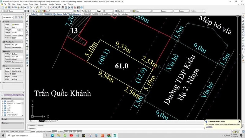 Bán đất mặt trục xã Quốc Tuấn 61m² giá 1 tỷ 650