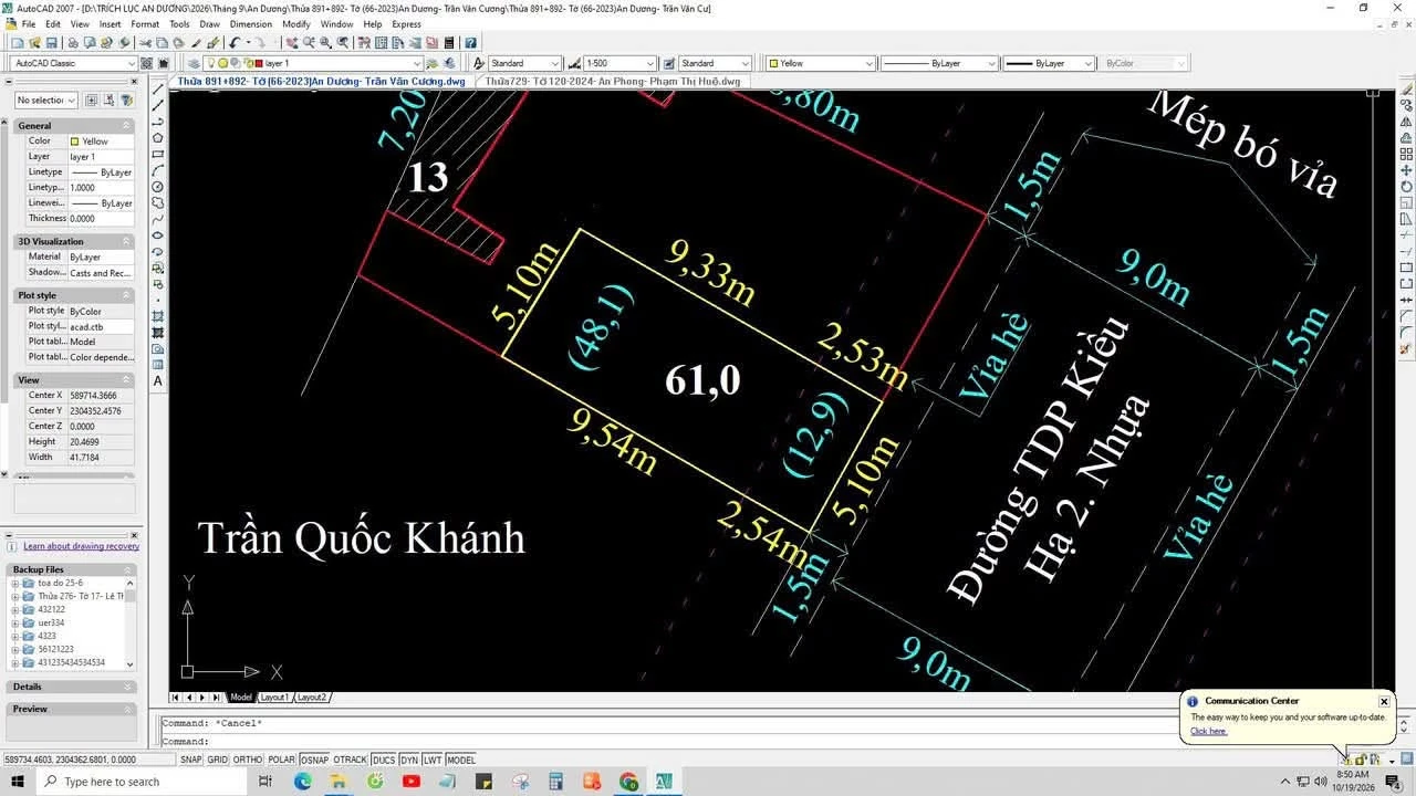 Bán đất mặt trục xã Quốc Tuấn 61m² giá 1 tỷ 650 - Ảnh 1