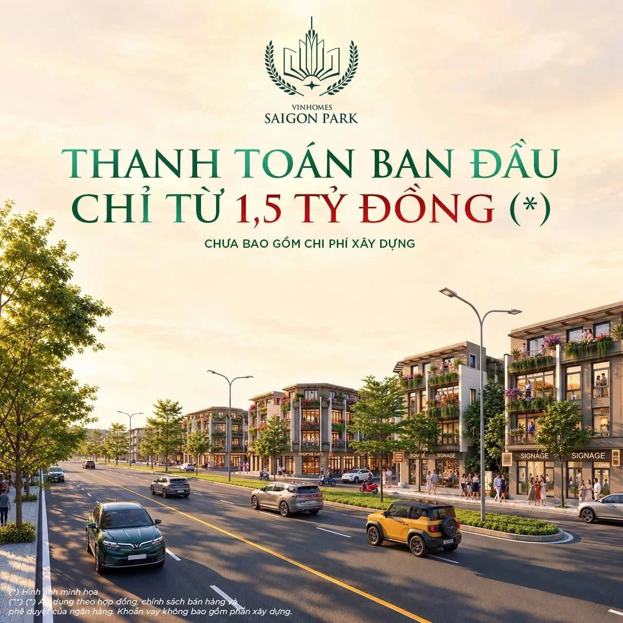 Bán nhà phố liền kề 4 tầng 166m² Vinhomes Sài Gòn Park Hóc Môn 5,23 tỷ - Ảnh 1