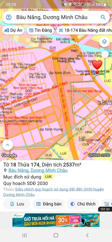 Bán đất Tây Ninh 5095m² 3,6 tỷ Phường Ninh Thạnh
