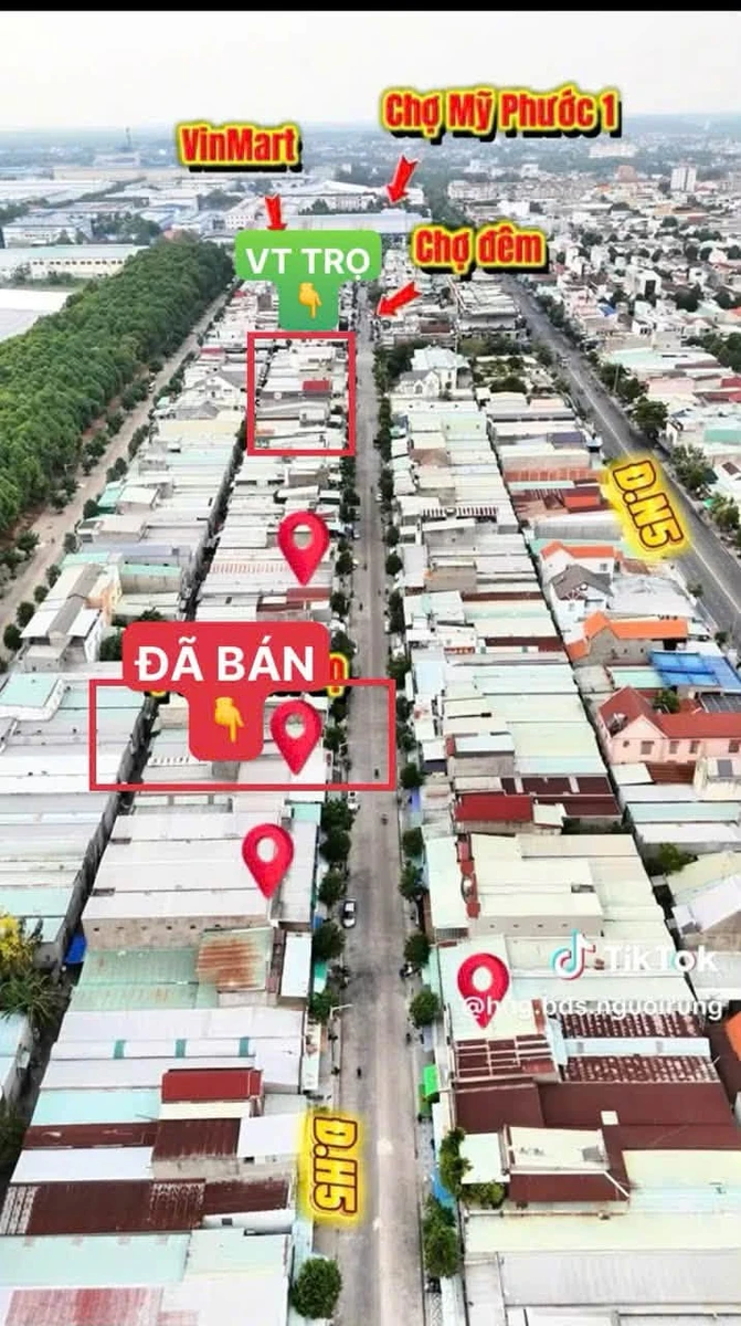 Bán dãy nhà mặt tiền kinh doanh & trọ KCN Mỹ Phước 1 Bến Cát - Ảnh thu nhỏ 2