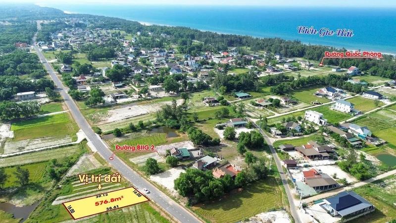 Bán đất biển Gio Hải 512m² mặt tiền đường nhựa