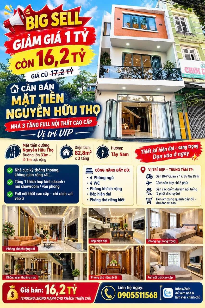 Bán nhà mặt tiền Nguyễn Hữu Thọ 82.8m² 4PN 16.2 tỷ Quận 2 - Ảnh 1
