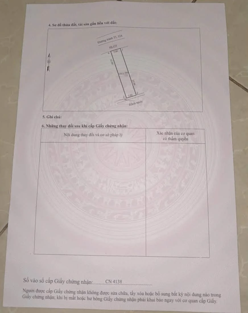 Bán ô đất mặt đường Tỉnh Lộ 324, 125m2, Lâm Thao - Ảnh thu nhỏ 4
