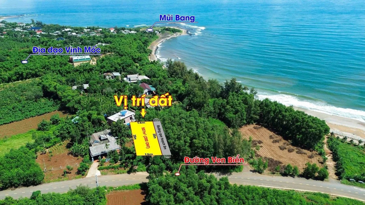 Bán đất ven biển 507m² Vịnh Mốc chỉ 100tr/m² - Ảnh 1