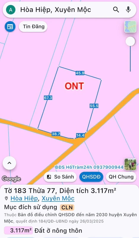 Bán đất vườn 3,1 sào (100m²) Hoà Hiệp, TP HCM