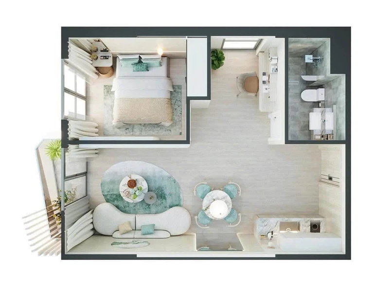 Bán căn hộ 1PN 44m² view biển Meypearl Phú Quốc