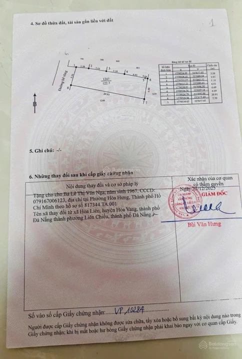 Cần bán đất kiệt, tổ dân phố Vân Dương 1, phường Liên Chiểu, TP Đà Nẵng - Ảnh thu nhỏ 5