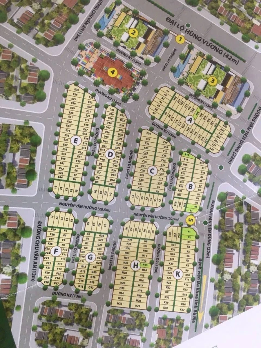Bán lô đất góc 128m2 (108m2 thổ cư) Nguyễn Văn Hưởng, Bà Rịa - 4,8 tỷ - Ảnh thu nhỏ 3