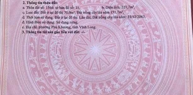 Bán đất Phường Phú Khương 221m2, 790 triệu - Ảnh thu nhỏ 5