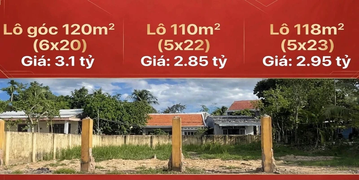 Bán đất góc 120m2 mặt tiền Phong Nam Hoà Xuân 3.1 tỷ - Ảnh 1