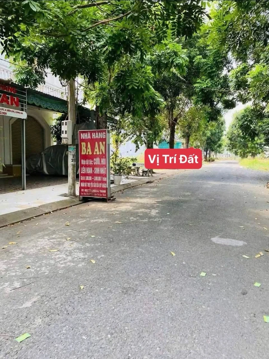 Bán đất 88m2 đối diện công viên KDC Hoàng Long, Thị trấn Bến Lức, Long An - Ảnh 1