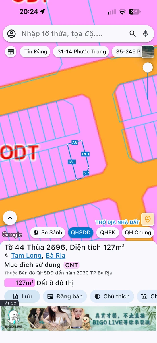 Bán lô góc 2 mặt tiền 135m² Hòa Long giá 2,95 tỷ - Ảnh thu nhỏ 5