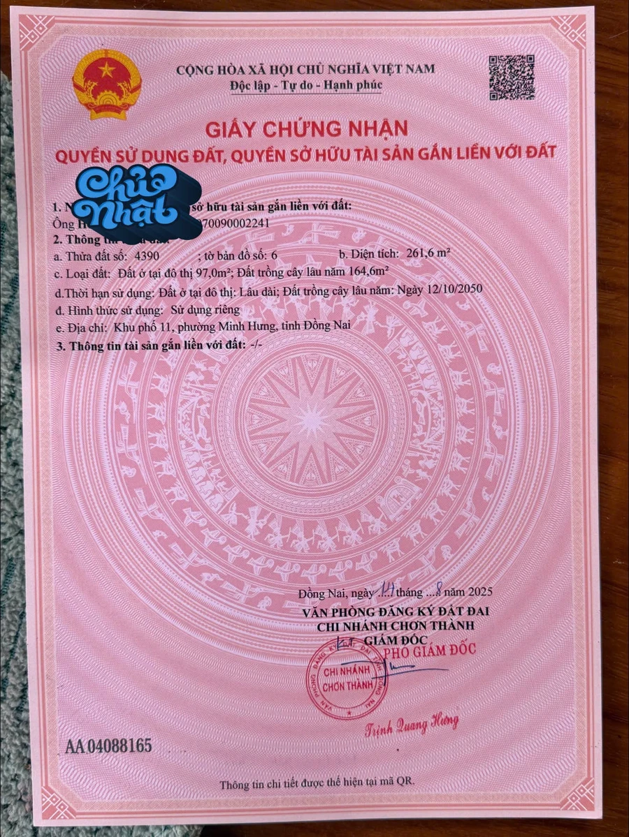 Bán đất 6x45m Bình Tân gần KCN Mình Hưng 700 triệu - Ảnh thu nhỏ 4