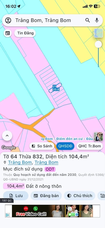 Bán đất thổ cư 100m² Trảng Bom giá 500tr+