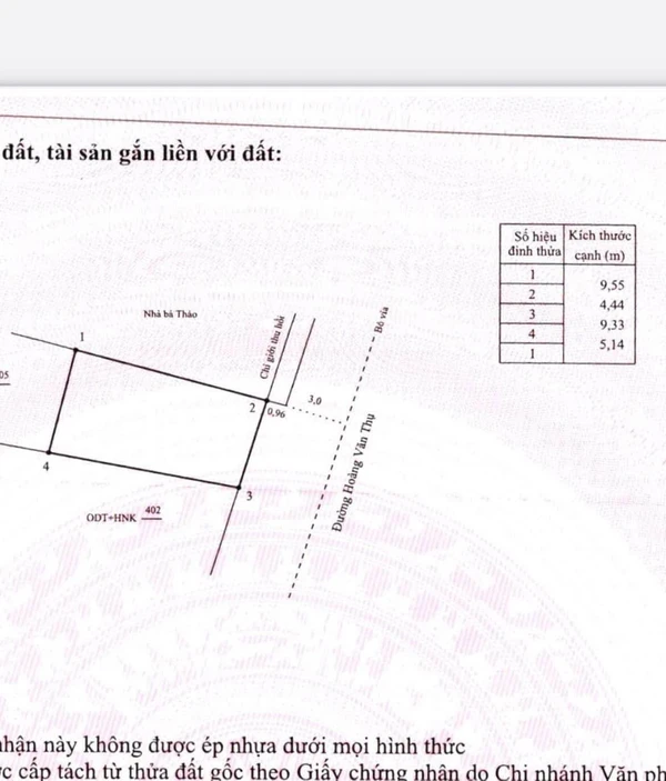 Bán mặt tiền đất 45m2 Hoàng Văn Thụ, Quy Nhơn
