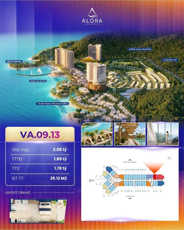 Bán studio view biển Nha Trang 29m2, giá 1.8-2 tỷ