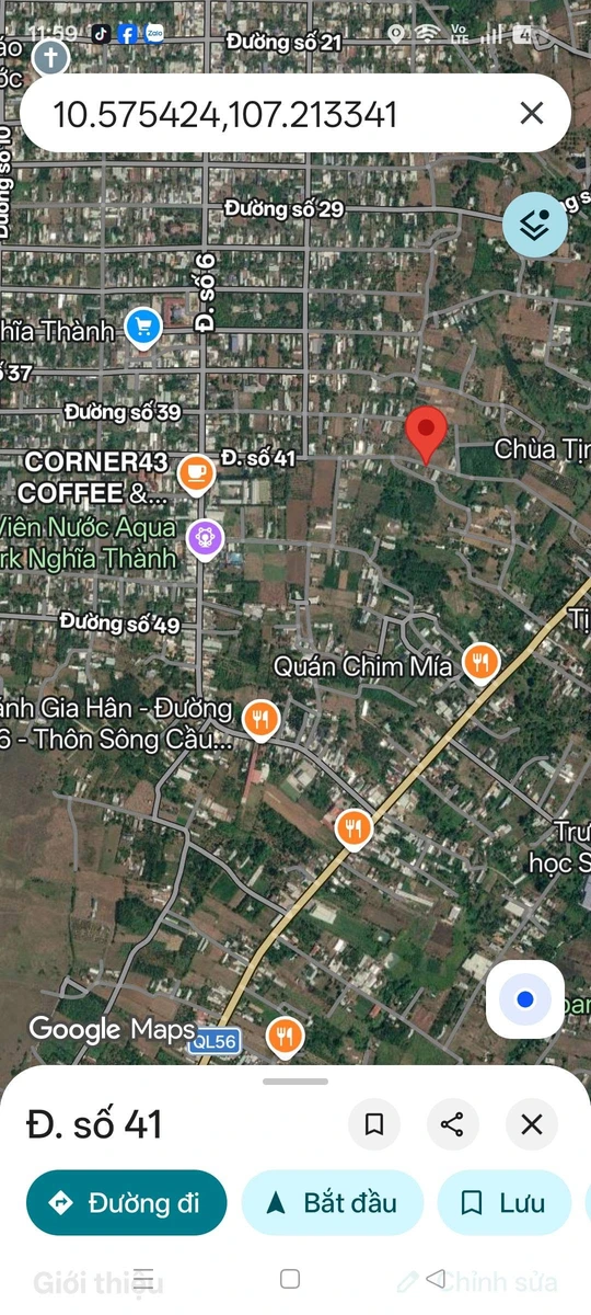 Bán đất mặt tiền Đường 41 Nghĩa Thành 520m², 1 tỷ 750 - Ảnh 1