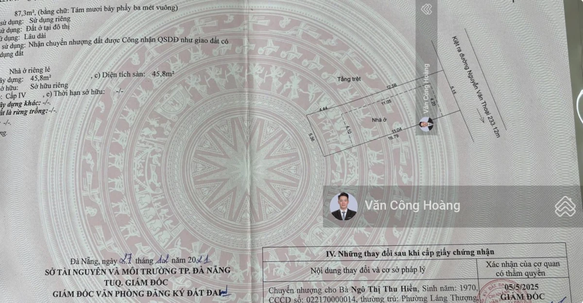 Lô đất trục nhánh Nguyễn Văn Thoại, sát biển Mỹ Khê - 87.3m2 ngang 5.2m - Giá cực tốt 11.9 tỷ - Ảnh thu nhỏ 5